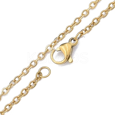 304 Stainless Steel Cable Chains Necklace for Men Women NJEW-N050-A02-G20-1