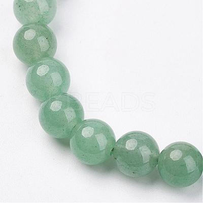 Natural Green Aventurine Stretch Bracelets G-N0270-01-1