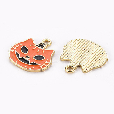 Rack Plating Eco-Friendly Alloy Enamel Pendants LS-ENAM-N052-003-RS-1