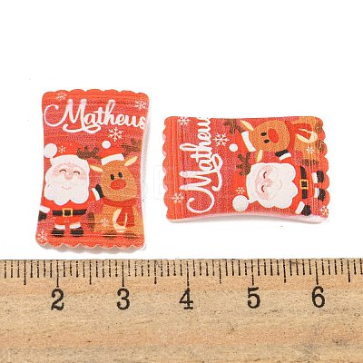 Christmas Theme Opaque Resin Decoden Cabochons CRES-B022-03B-1
