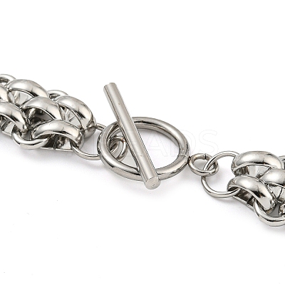 Non-Tarnish 304 Stainless Steel Chain Necklaces NJEW-P298-01B-P-1