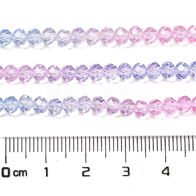 Transparent Painted Glass Beads Strands DGLA-A034-T4mm-A08-1