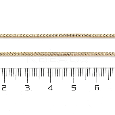 Ion Plating(IP) 304 Stainless Steel Round Snake Chain Necklace for Women NJEW-G097-01G-1