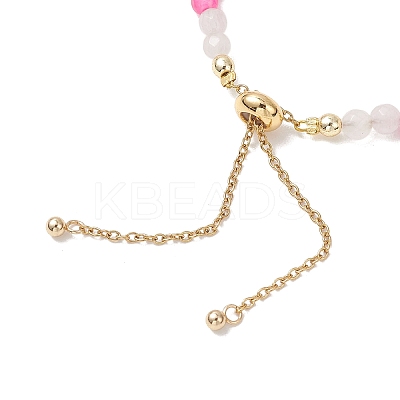 Natural & Synthetic Gemstone & Nuggets Baroque Pearl Keshi Pearl Beads Slider Bracelets BJEW-JB13260-02-1