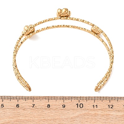 304 Stainless Steel Cuff Bangles for Women BJEW-P377-03G-1