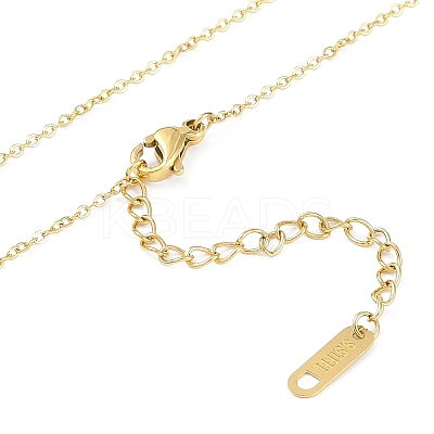 Ion Plating(IP) Golden Tone 304 Stainless Steel Enamel Bowknot Pendant Necklaces for Women NJEW-K276-07G-01-1