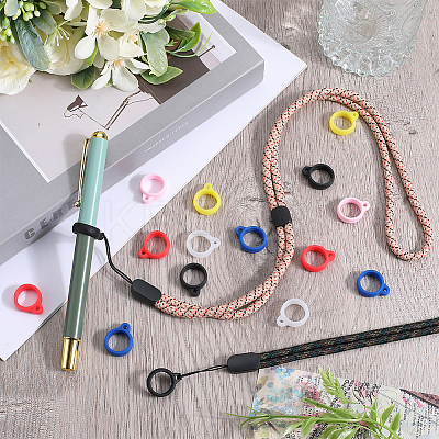 5Pcs 5 Colors Nylon Cord Neck Straps DIY-GF0008-30-1