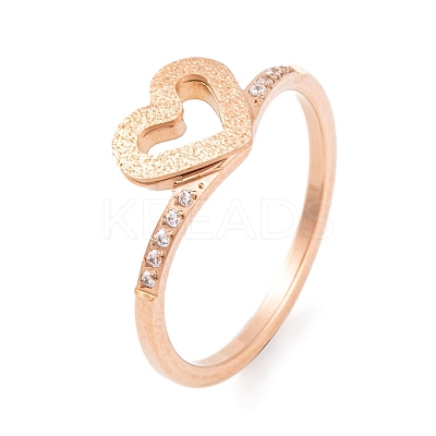304 Stainless Steel Heart Finger Ring for Women RJEW-C086-06-RG-1