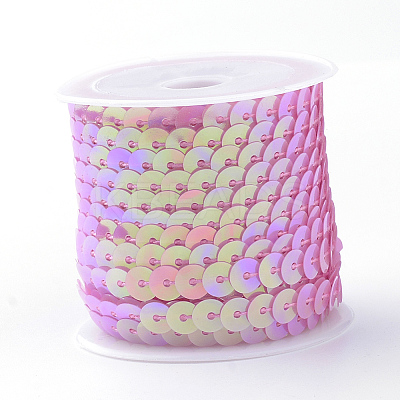 Eco-Friendly Plastic Paillette Beads PVC-Q092-6mm-P89-1