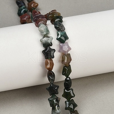 Natural Indian Agate Beads Strands G-Z080-A17-8mm-1