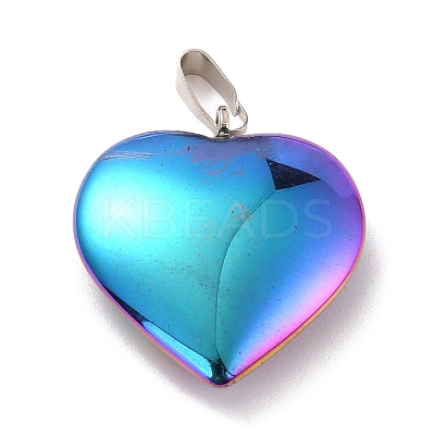 Electroplate Non-magnetic Synthetic Hematite Pendants G-I315-01B-1