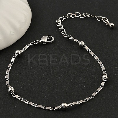 Rack Plating Brass Link Chain Bracelets for Women BJEW-G735-03P-1