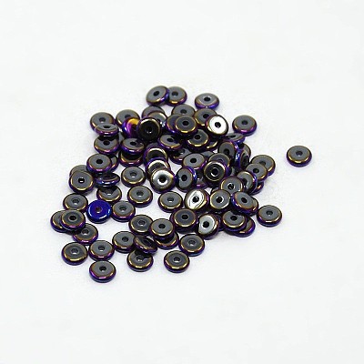 Electroplate Non-magnetic Synthetic Hematite Beads Strands G-J216F-M-1