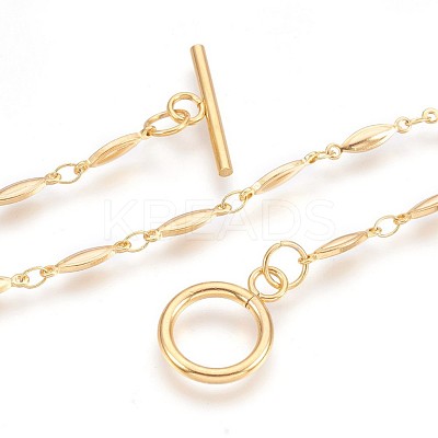 Ion Plating(IP) 304 Stainless Steel Link Chain Bracelets BJEW-P237-27G-1