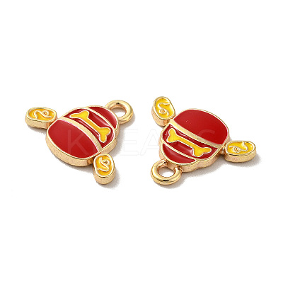 Rack Plating Alloy Enamel Charms ENAM-O050-03G-1