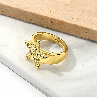 Brass Cuff Rings for Women RJEW-U041-20G-1
