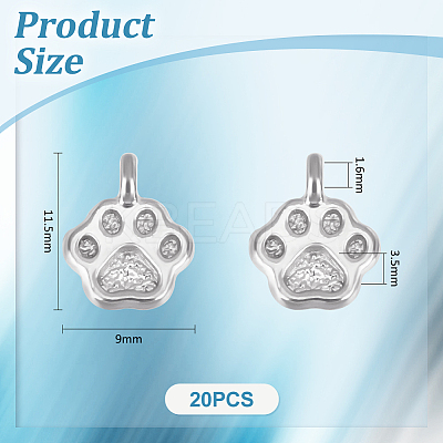 20Pcs 304 Stainless Steel Charms STAS-UN0056-19-1