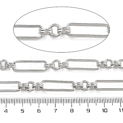 Rack Plating Brass Oval Link Chains CHC-G023-06P-1