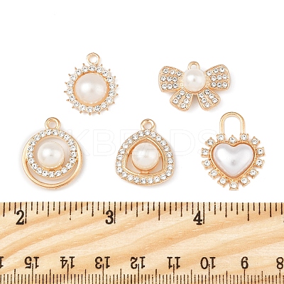 25Pcs 5 Styles Alloy Rhinestone Charms FIND-FS0003-53-1