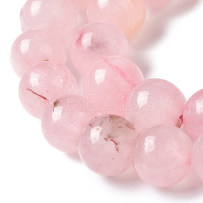 Natural Rose Quartz Dyed Beads Strands G-B046-07-1