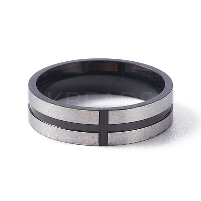 201 Stainless Steel Plain Band Rings RJEW-TAC0002-006C-BP-1