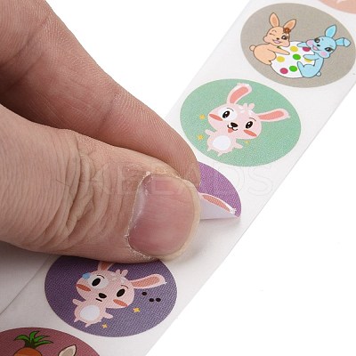 8 Patterns Easter Theme Self Adhesive Paper Sticker Rolls DIY-C060-03G-1