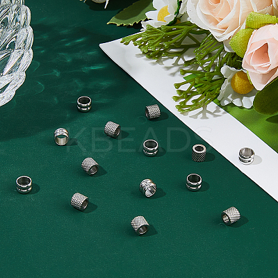 100Pcs 2 Styles 304 Stainless Steel Beads STAS-DC0017-28-1