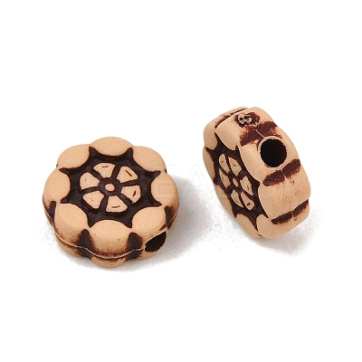 Opaque Acrylic Imitation Wood Beads AC-CBAB80E-01E-1