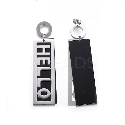 (Jewelry Parties Factory Sale)304 Stainless Steel Stud Earrings EJEW-E242-22-1