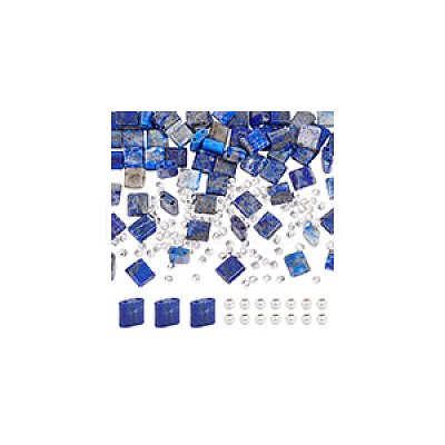 1 Strand Square Natural Lapis Lazuli Beads Strands G-NB0005-59-1