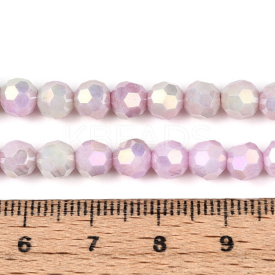 Anti-Tarnish Electroplate Glass Beads Strands LS-EGLA-T021-6mm-15-06-1