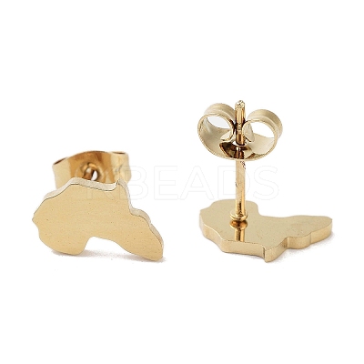 PVD Vacuum Plating 304 Stainless Steel Stud Earrings for Women EJEW-A048-07G-1