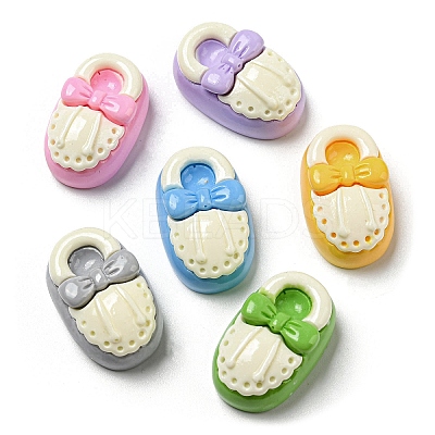 Cartoon Mini Shoes Opaque Resin Cabochons RESI-D006-01-1