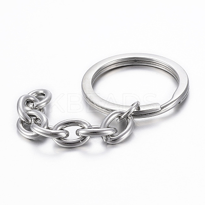 Tarnish Resistant Polishing 304 Stainless Steel Split Key Rings LS-STAS-H558-33P-1