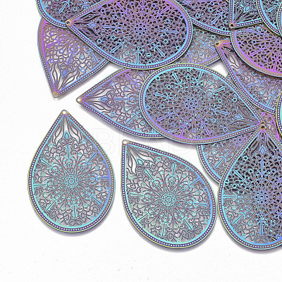 Ion Plating(IP) 304 Stainless Steel Filigree Pendants X-STAS-S108-54-1