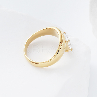 304 Stainless Steel Glass Finger Rings MD8256-1-1