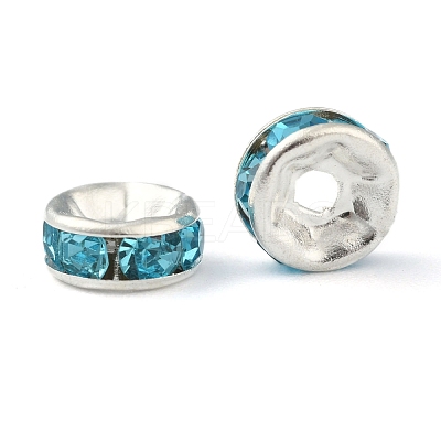 Brass Grade A Rhinestone Spacer Beads RB-A014-Z6mm-03S-1