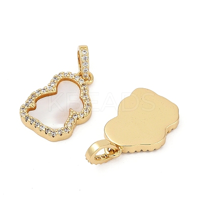 Brass Micro Pave Cubic Zirconia Pendants KK-U058-20G-1