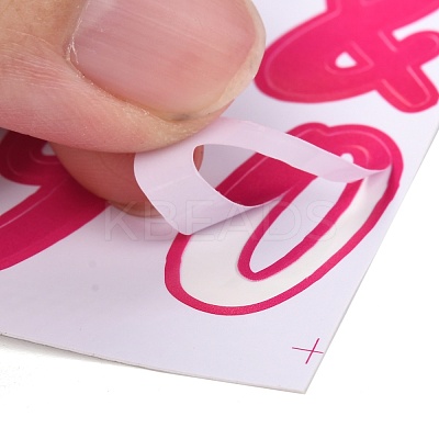 Number & Alphabet & Sign PVC Waterproof Self-Adhesive Sticker DIY-I073-04C-1