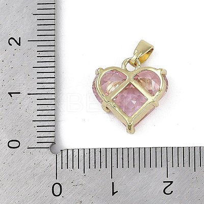Rarl 18K Gold Plated Brass Micro Pave Cubic Zirconia Charms X-KK-Z078-31G-01-1