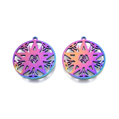 Ion Plating(IP) 201 Stainless Steel Pendant STAS-B027-12MC-1