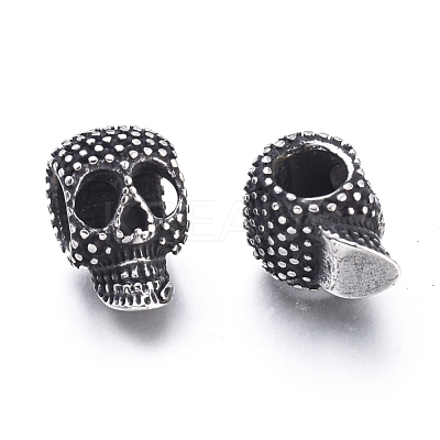 Halloween 304 Stainless Steel European Beads STAS-F243-44AS-1