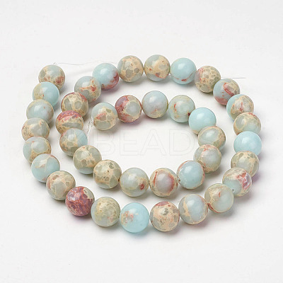 Synthetic Aqua Terra Jasper Beads Strands X-G-P237-02-4mm-1