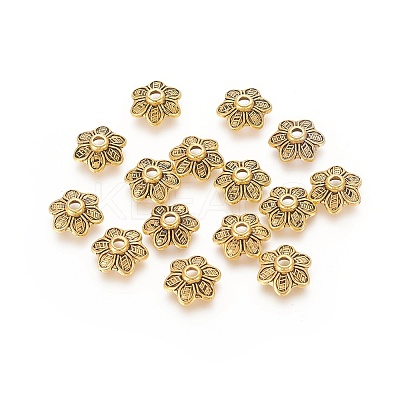 Tibetan Style Caps TIBEB-EA494Y-AG-FF-1
