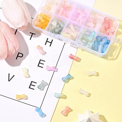 130Pcs 13 Colors Gradient Color Transparent Acrylic Beads OACR-FS0002-04-1