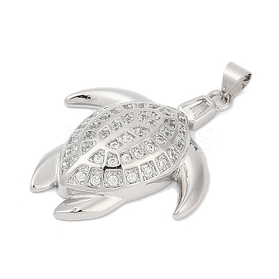 Brass Micro Pave Cubic Zirconia Pendants KK-A241-09P-1