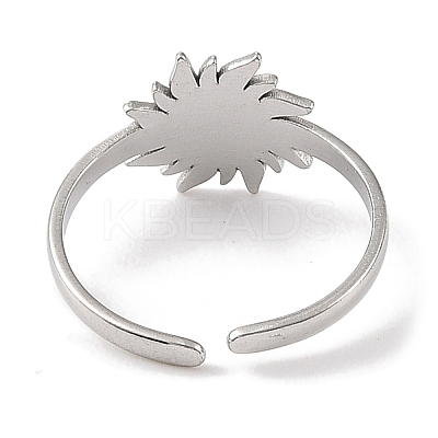 304 Stainless Steel Enamel Open Cuff Rings for Women RJEW-F166-40P-02-1