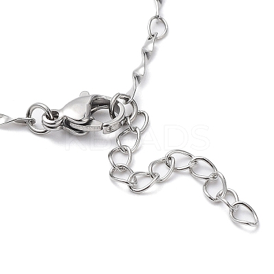 Non-Tarnish 304 Stainless Steel Twist Bar Link Chain Bracelets BJEW-K226-09P-1
