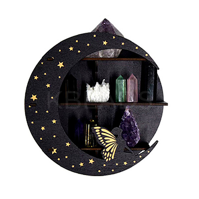 Moon Shape Floating Shelf DIY Silicone Molds Kit DIY-G093-02A-1