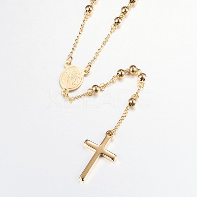 304 Stainless Steel Pendant Necklaces X-NJEW-D281-24G-1